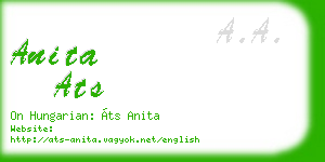 anita ats business card